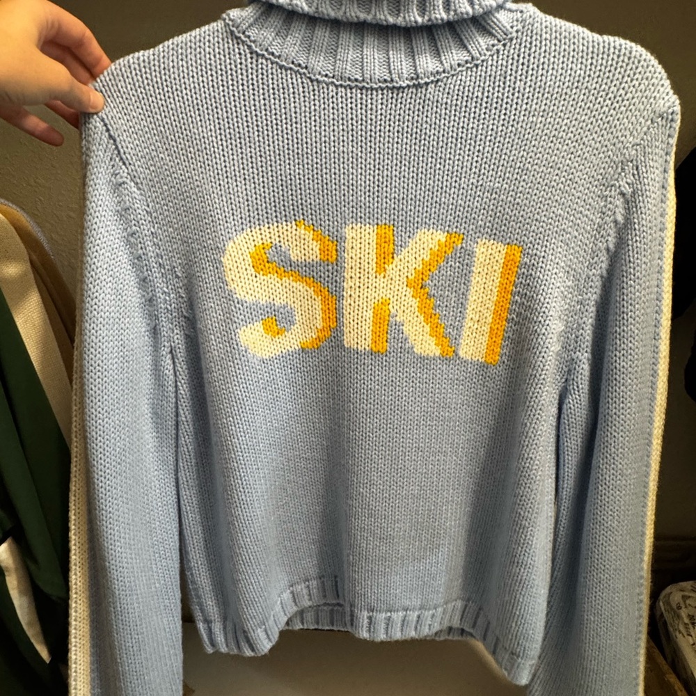 Blue and Yellow Women's Sweater